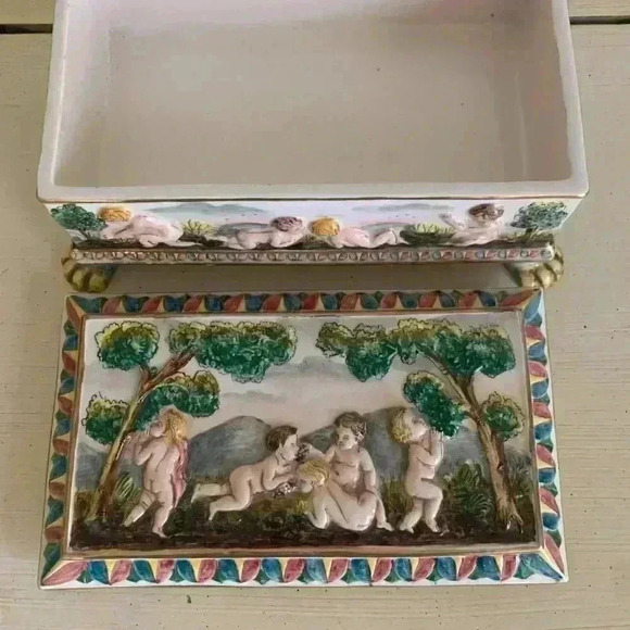 eugenio pattarino cherubs trinket box cappa di monte - Picture 8 of 11
